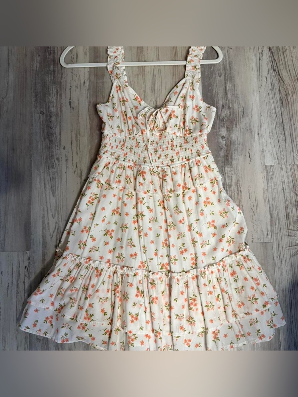 Altar’D State • Peachy Pink • Peplum Ruffled Dress • Medium